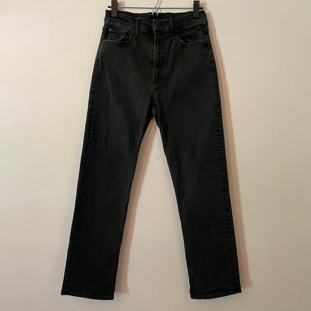 Mother High Waisted Rider Ankle Jeans Not Guilty Gray Black Straight Leg size 28 - Picture 2 of 15